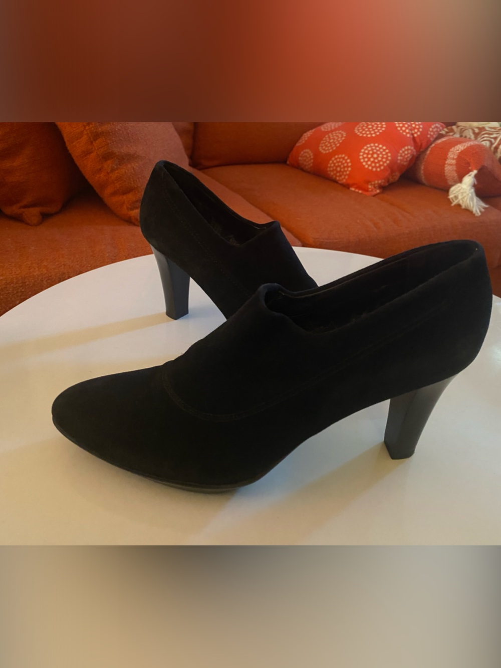 AQUAITALIA Classic Black Suede Women's High-Heel Ankle Boots! Size 10